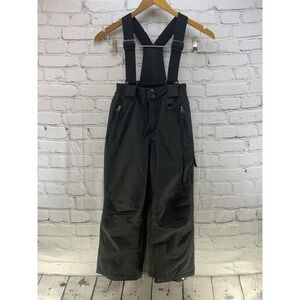 Weatherproof 32 Degrees Black Snow Bib Pants Kids Sz 5/6 Adjustable Straps
